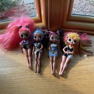LOL Surprise OMG Fashion Dolls Lot Of 4 with Outfits Articulated